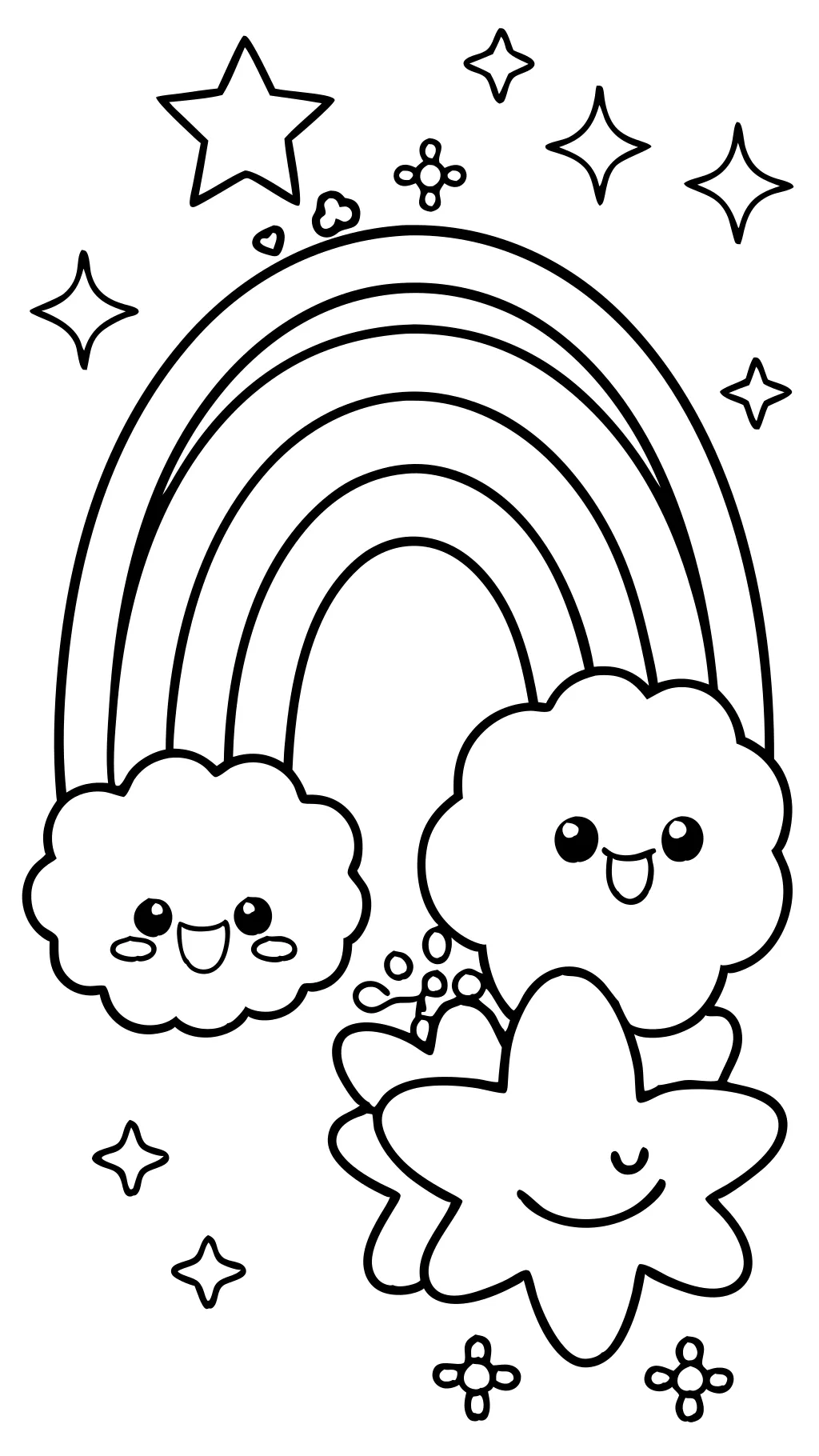 free coloring pages of a rainbow